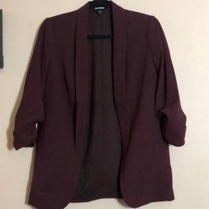 Express maroon boyfriend blazer